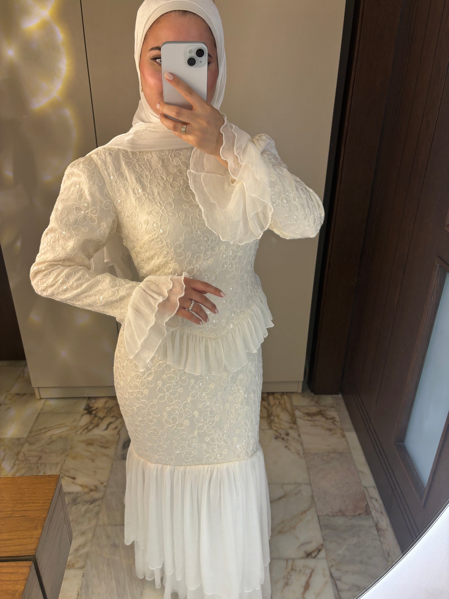 Floral bridal dress