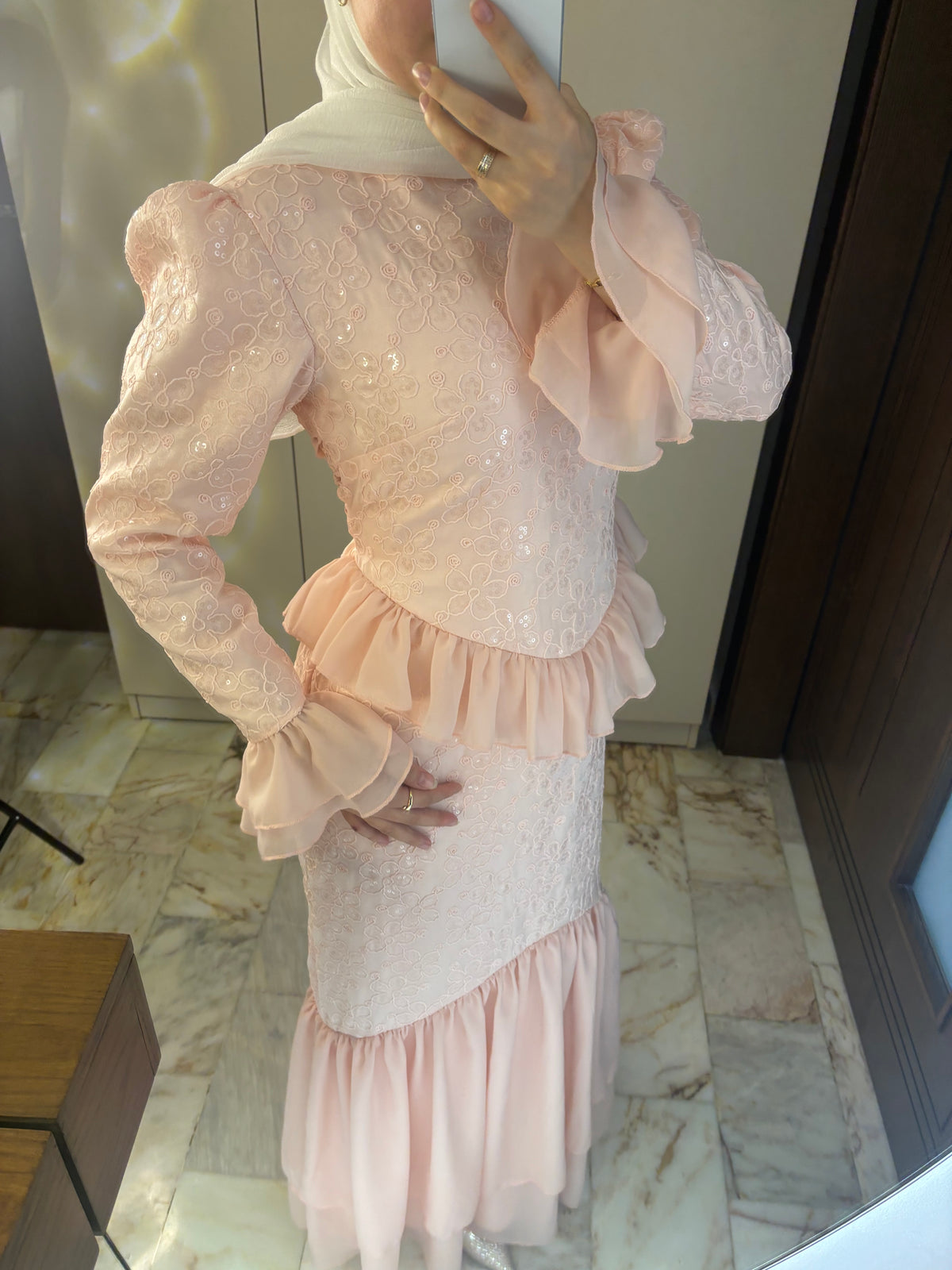 Floral bridal dress
