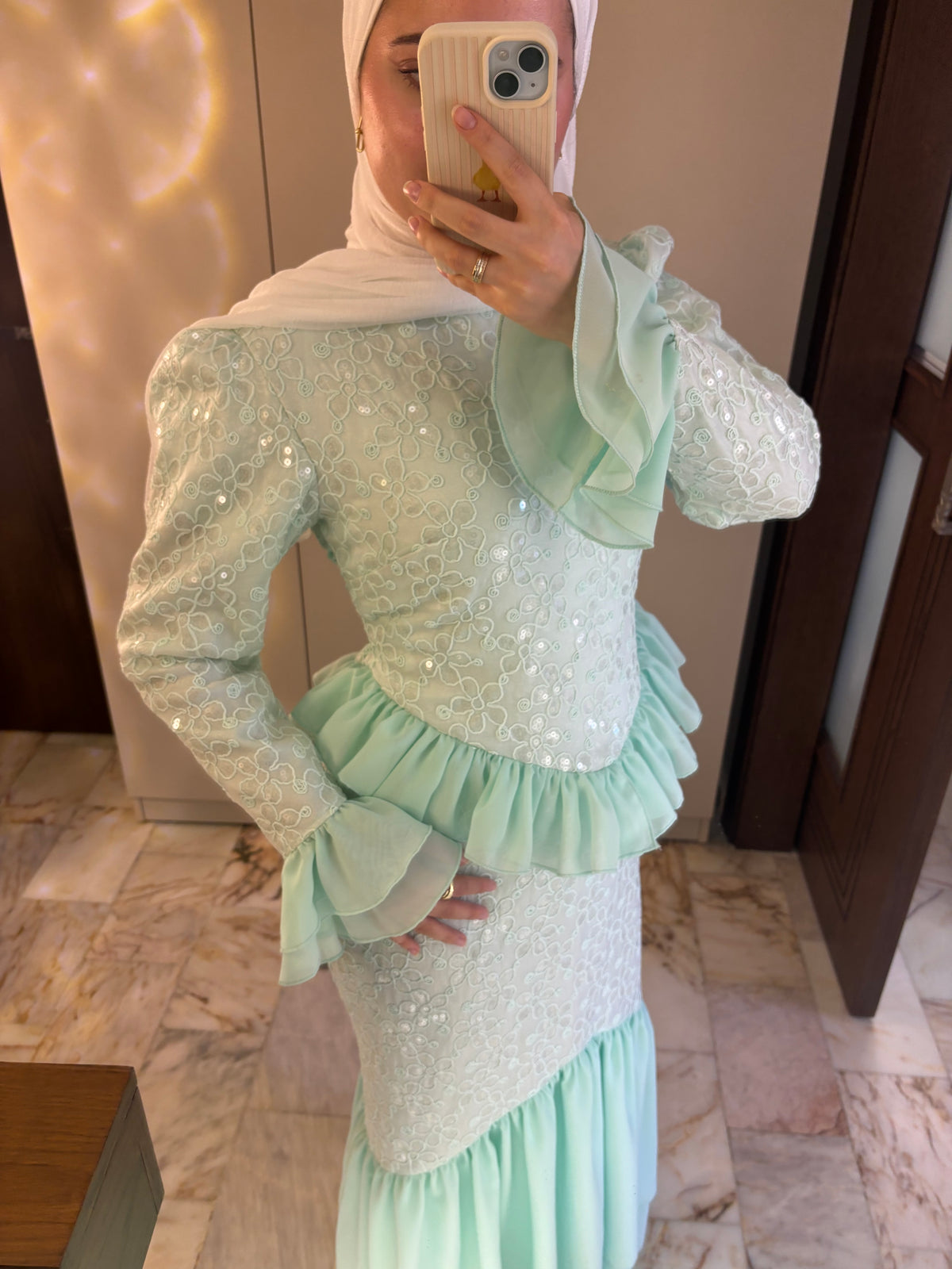 Floral bridal dress