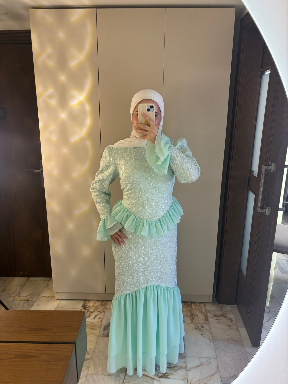 Floral bridal dress