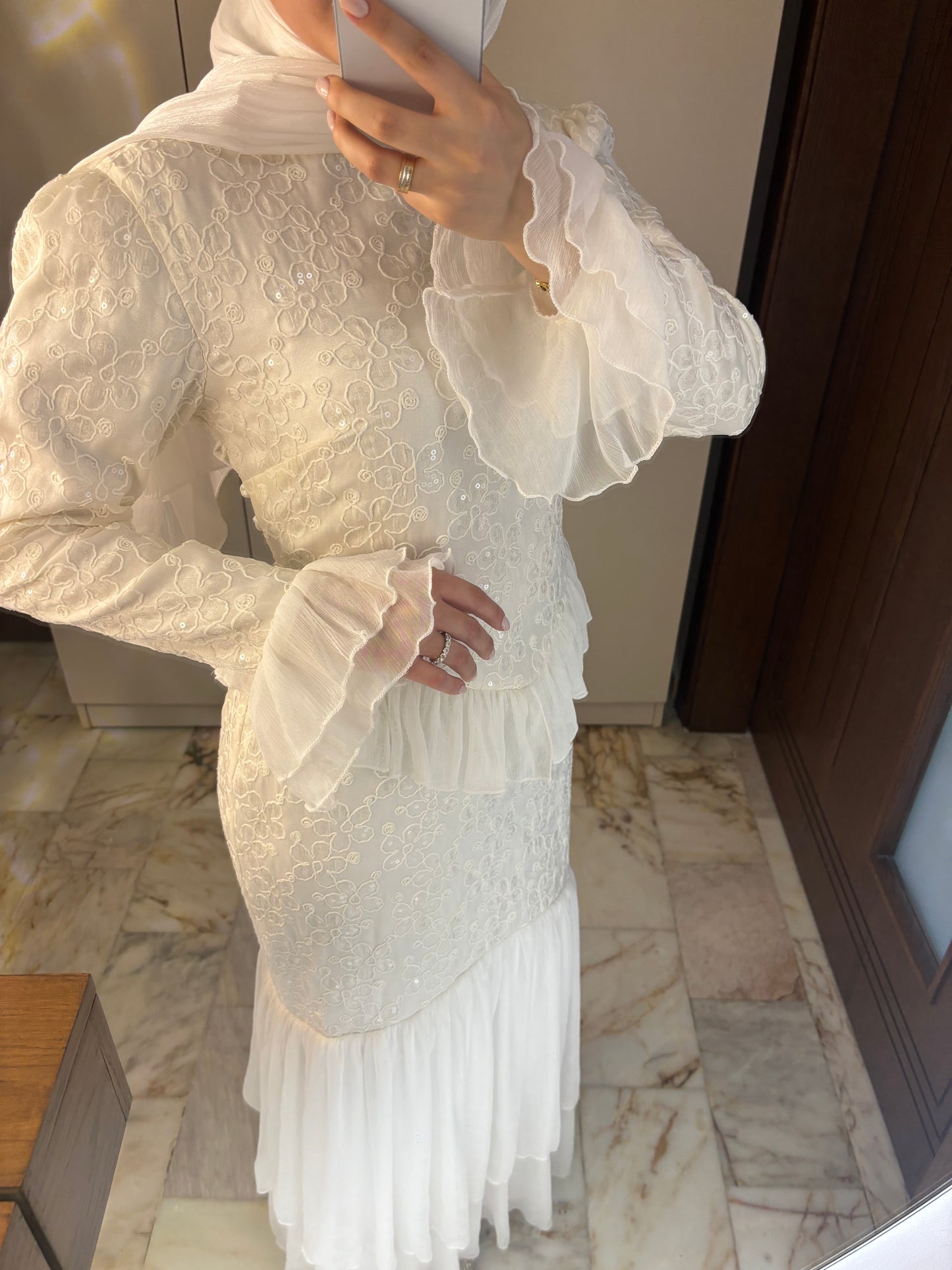 Floral bridal dress