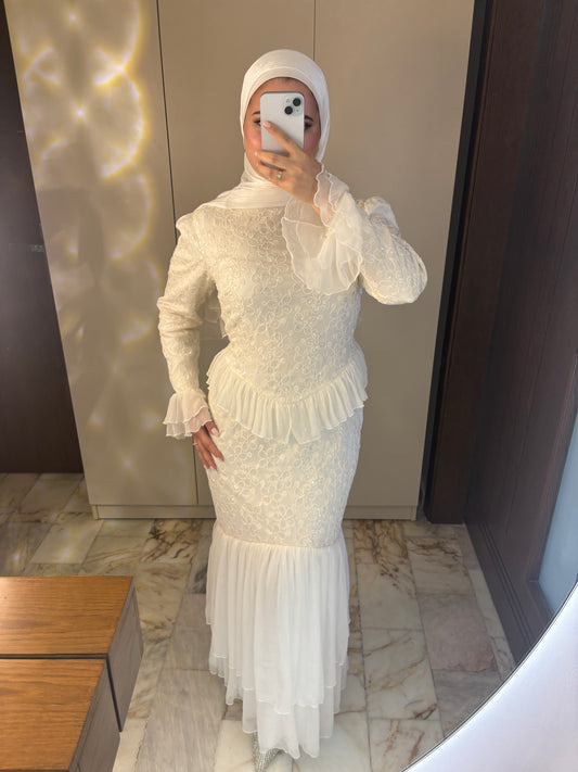 Floral bridal dress